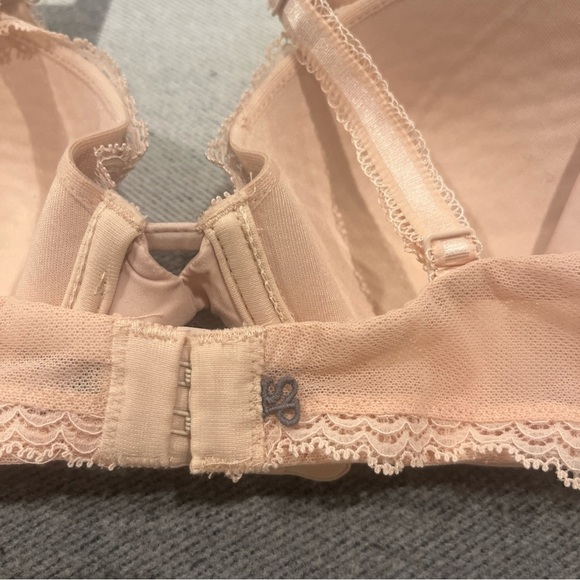 Simone Pérèle Petal Pink Nude Color Lace Detail Padded Push Up T-Shirt Bra 34c - Picture 6 of 12